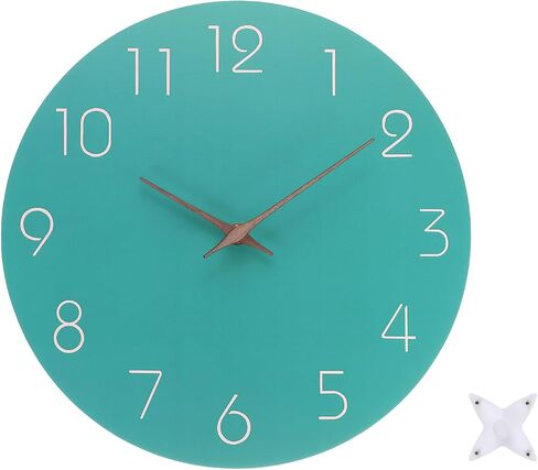 PATIKIL 12 Inch Wall Clock, Quartz Battery Operated Silent Non-Ticking Round Wall Clocks Decorative for Office Bedroom Living Room, White in Saudi Arabia