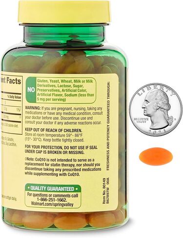 CoQ10 200mg Rapid Release Softgels, 200mg, 150 Count, 150 Day Supply | Energy Production, Heart Health & Antioxidant Support | Non-GMO, Gluten-Free, Dairy-Free in Saudi Arabia