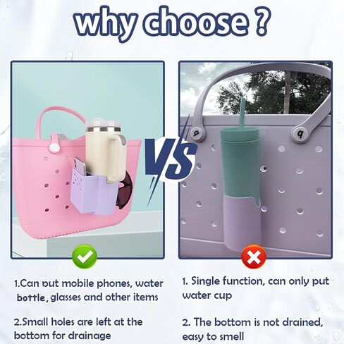 Bogg Bag Accessories, Bogg Bag Cup Holder, Phone Holder and Sunglasses Holder, Waterproof and Sandproof for Small Bogg Bag & XL Bogg Bag in Saudi Arabia