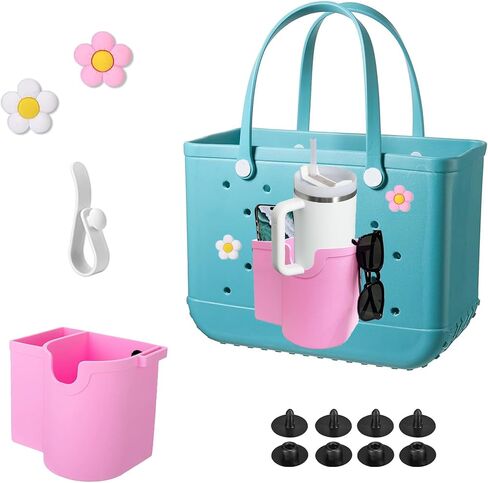 Bogg Bag Accessories, Bogg Bag Cup Holder, Phone Holder and Sunglasses Holder, Waterproof and Sandproof for Small Bogg Bag & XL Bogg Bag in Saudi Arabia