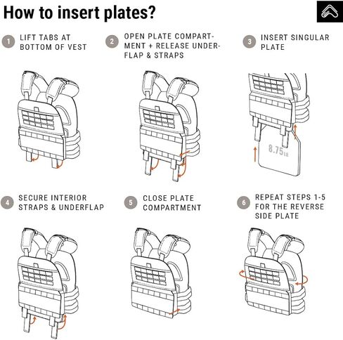 Tribe WOD Weight Vest Plates 5.75-13.75lb | Plate Carrier Weights for Heavy Training, Heavy Workouts, Running, Cross Training | Premium Steel | Additional Weight for Weight Vests in Kuwait