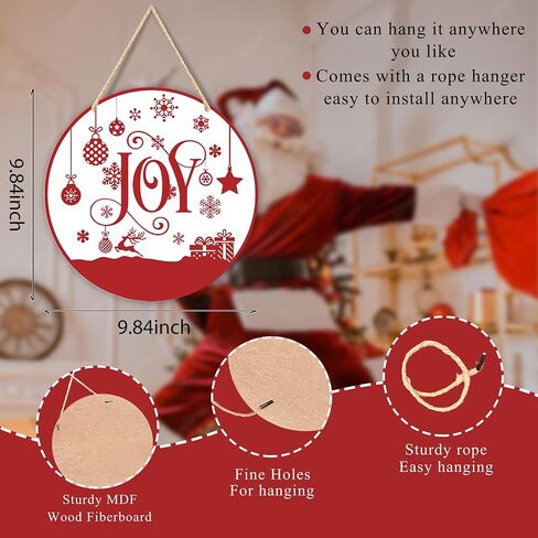 Baby's First Christmas Wood Hanging Sign for Door Wall Decorations, Baby's First Christmas Ornament 2024, My First Holiday Milestone Signs, Newborn Baby Keepsake Gifts in Saudi Arabia