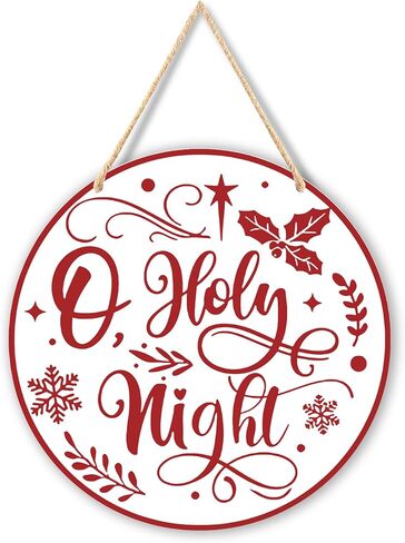 Baby's First Christmas Wood Hanging Sign for Door Wall Decorations, Baby's First Christmas Ornament 2024, My First Holiday Milestone Signs, Newborn Baby Keepsake Gifts in Saudi Arabia