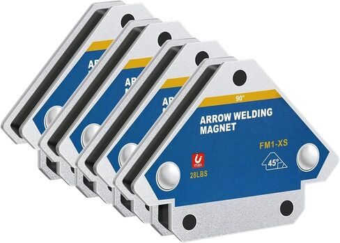 Set of 4 Arrow Welding Magnets, Angled 45°, 90°, 135° Rugged Magnet Welding Clips for Holding Metal Strong Hand Tools - Magnetic Welding Holders from Magsamson (13KG/28 LBS) in Saudi Arabia