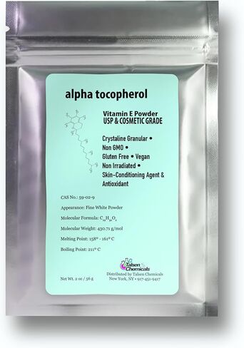 Alpha Tocopheryl Acetate Vitamin E Powder for Skin Care DIY Cosmetic Grade 700 IU Acetate Powder (1 Ounce / 28 Gram) in Kuwait