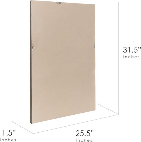 Head West Champagne Honeycomb Embossed Beveled Framed Wall Mount Vanity Mirror, Accent Decorative Mirror for Wall Decor, Modern Bathroom Mirrors for Over Sink, Bedroom Living Room Entryway 25.5"x31.5" in Kuwait