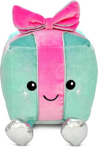 iscream Present with a Bow 6" Embroidered Accent Plush Mini Holiday Pillow in Saudi Arabia