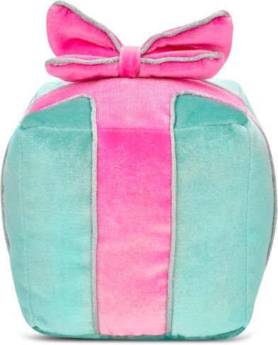 iscream Present with a Bow 6" Embroidered Accent Plush Mini Holiday Pillow in Saudi Arabia
