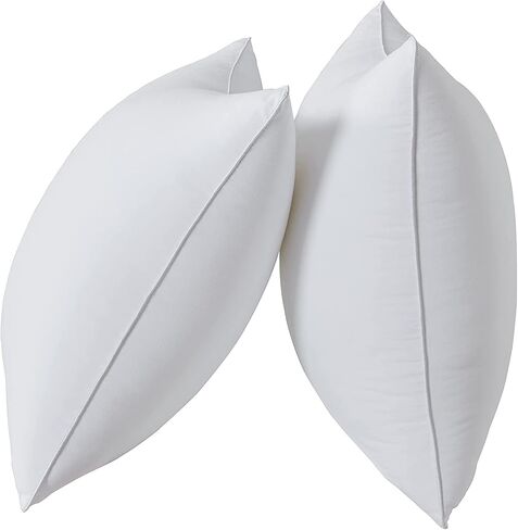 Qeils 18 x 18 Pillow Inserts Set of 2 White Throw Pillow Inserts with Soft Polyester Cover - Rectangle Square Interior Sofa Pillow Inserts Decorative Pillow Insert White Couch Pillow in Saudi Arabia