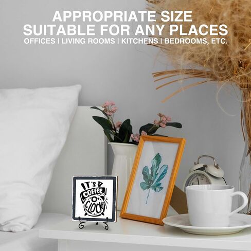 Coffee & Tea Bar Decor Signs Coffee Table Decor, Coffee and Tea Station Accessories, Coffee Themed Gifts Wood Desk Decor (H26) in Kuwait