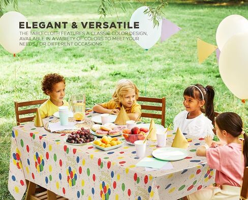 Utopia Kitchen Plastic Table Cloth Disposable (12 Pack - 54x108 Inch) White Rectangle Tablecloth Waterproof Stain Resistant Party Table Cover in Kuwait