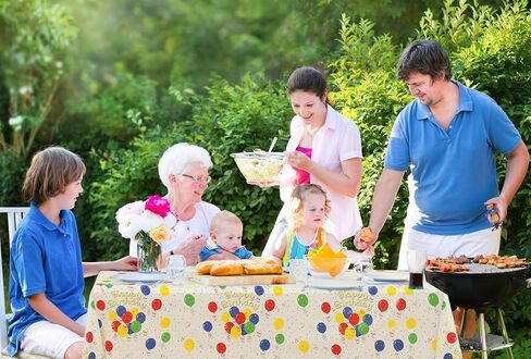 Utopia Kitchen Plastic Table Cloth Disposable (12 Pack - 54x108 Inch) White Rectangle Tablecloth Waterproof Stain Resistant Party Table Cover in Kuwait