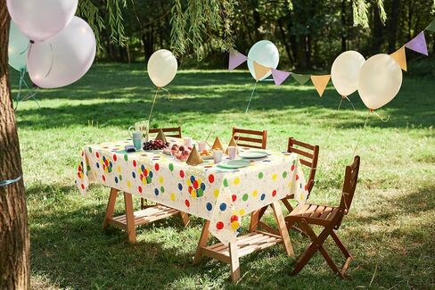 Utopia Kitchen Plastic Table Cloth Disposable (12 Pack - 54x108 Inch) White Rectangle Tablecloth Waterproof Stain Resistant Party Table Cover in Kuwait
