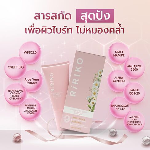 RIRIKO FEMININE WASH Feminine wash for women, 150 ml, ADVANCED RECOVERY SERUM 30 ml. honey chamomile scent. 1set in Saudi Arabia