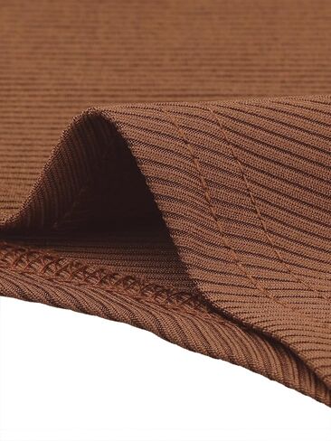 قميص Allegra K Leotard للسيدات بكتف واحد ومتماسك ومضلع ومقاس نحيف بدون أكمام in Saudi Arabia