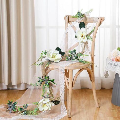 70.87 Inch Christmas Large Magnolia Garland Artificial Magnolia Christmas Garland with Flowers and Leaves for Outdoor Indoor Holiday Mantel Table Fireplaces Tree Party Decorations in Saudi Arabia