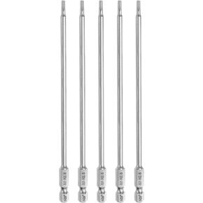 HARFINGTON 5pcs Hex Head Wrench Drill Bit 4mm (H4) Metric 1/4" Hex Shank 100mm (4") Long Magnetic S2 Steel Screwdriver Bits Industrial Grade Hexagon Flat Tip Drill Bits for Screws in Saudi Arabia