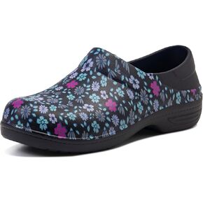alcubieree Non Slip Work Shoes for Womens Slip on Waterproof Lightweight Comfor Clog for Nurse Food Service Healthcare Gardening Medical Kitchen Chef Cute