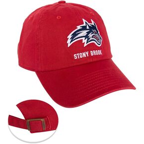 Desert Cactus Stony Brook University Baseball Hat Seawolves Seawolf Brimmed Embroirderd Hats Cap Adjustable Cloth Strap Adult (Style B) Red
