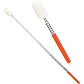 2pcs Telescoping Sponge Stick for Pottery, Retractable Ceramic Mud Tools Clay Sponge on a Stick with Handle for Cleanup Excess Water from Tall or Narrow Pottery(Large,Extend up to 28.35in)