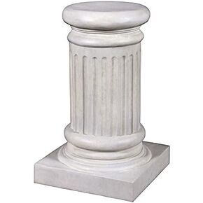 Design Toscano Classical Greek Fluted Garden Plinth Base Statuary Pedestal, Medium, 30