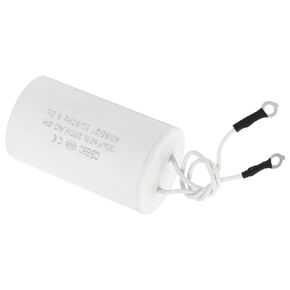 YOKIVE 35uF CBB60 Running Capacitor, Run Capacitor with 2 Wires, AC 250V Start Up Motors, Great for Air Compressors, Pumps (White, 1.52 x 2.73inch)