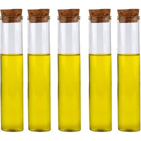 10PCS 60ml 2oz Glass Test Tube Bottles Vials Jars Container with Wood Cork Stoppers 60x30mm(2.36x1.1inch)
