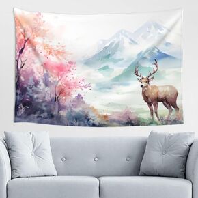 Txiuryu Fox Tapestry Farm Animal Tapestry Watercolor Fox Tapestry,Suitable For Living Room, Bedroom, Dormitory Background, Home Decor Wall Hanging Tapestry - 60x40 Inches.