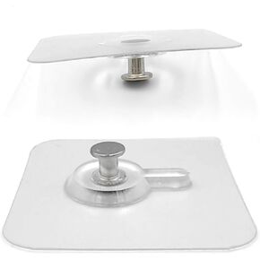 LIGHTSTAR قطعتان من الخطافات اللاصقة للجدار، شماعات الحائط بدون أظافر لإطارات الصور، خطافات مقاومة للماء والزيت للزينة ورفوف المطبخ للحمام، شفافة in Kuwait