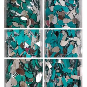 Teraiya's New 6 Shape Mirrors for Jewellery Making (1200 Pcs) for Lippan Art and Art Craft Work