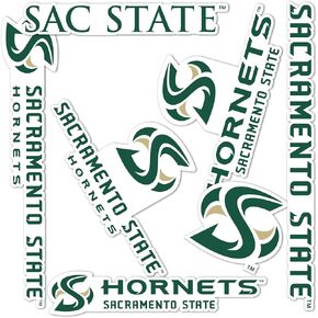 Desert Cactus Cal State Sacramento University Stickers California Hornets Sac Vinyl Decals Laptop Water Bottle Car Scrapbook 13.46x10.91 Sheet T2 (Type 2)