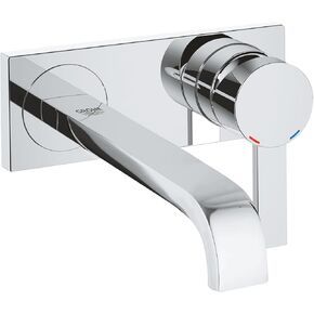 Grohe 1938700A Allure Single-Handle 2-Hole Wall Mount Vessel Medium Bathroom Faucet - 1.2 GPM, Starlight Chrome