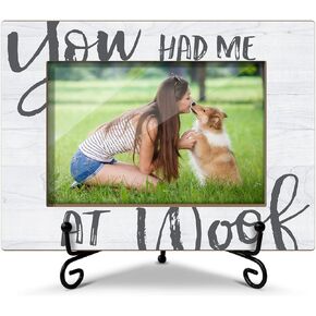 Friendship Gifts - Love Laughter Friends Ever After - Wooden Photo Frame, Gift For Christmas Halloween Tabletop Display 4x6 Photo Home Decor Party Decor Rustic Picture Frames With Stand for Bestie -18
