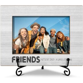 Friendship Gifts - Love Laughter Friends Ever After - Wooden Photo Frame, Gift For Christmas Halloween Tabletop Display 4x6 Photo Home Decor Party Decor Rustic Picture Frames With Stand for Bestie -18 in Kuwait