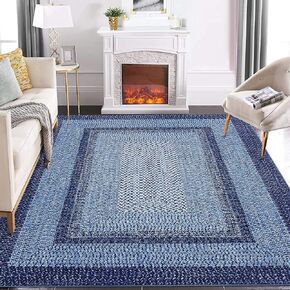 Modern Border Runner Rug 2x6 Geometric Printed Rugs Modern Abstract Hallway Rug Kitchen Runner Rug Washable Rug Long Runner Grey Floor Carpet Runner for Entryway Bedroom Bathroom Laundry