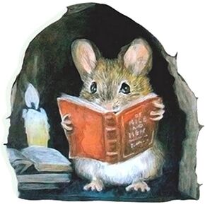 3Pcs 3D Mouse Hole Wall Stickers,Mouse Reading Book in Wall Decals Water Proof Funny Wall Stickers for Bedroom Nursery Wall Decor Wall Stickers Decor,Wall Stickers and Murals