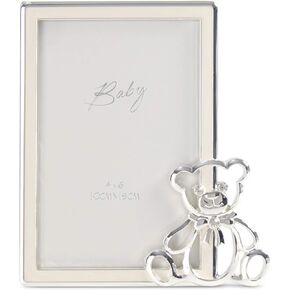 LASODY Teddy Bear Enamel Baby Picture Frame-Baby Birthday Gifts/New Born Baby Gifts