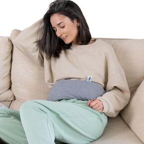 Ribcap Hot and Cold Water Wraps for Pain Relief | Light Grey | Hot Water Bottle with Cover | Extensive Coverage | Hands Free Strap | Lasting Heat & Cold | Leak Proof