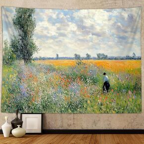 Sanzugh Nature Floral Tapestry for Bedroom Aesthetic, Vintage Plant Art Tapestries Wall Hanging for Dorm Living Room Office Decor 60X40 Poster