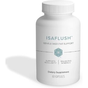 Isagenix IsaFlush - دعم هضمي لطيف مع معادن متوازنة تشجع على الانتظام - بدون ملينات قاسية - 60 كبسولة