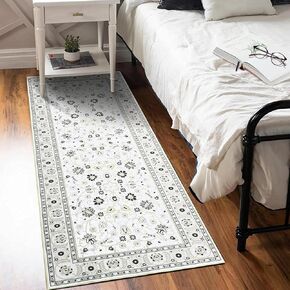 GAOMON 2x6 Hallway Runner Rug Machine Washable Runenr Rug Vintage Runner Stain Resistant Low Pile Non Slip Floor Carpet for Living Room Bedroom Kitchen