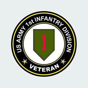 1st Infantry Division Veteran Sticker Decal Self Adhesive Big red one The Fighting First 4.00" Wide