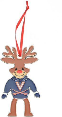 North Carolina Tar Heels (UNC) Reindeer Metal Christmas Ornament in Kuwait