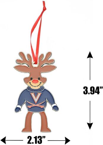 North Carolina Tar Heels (UNC) Reindeer Metal Christmas Ornament in Kuwait