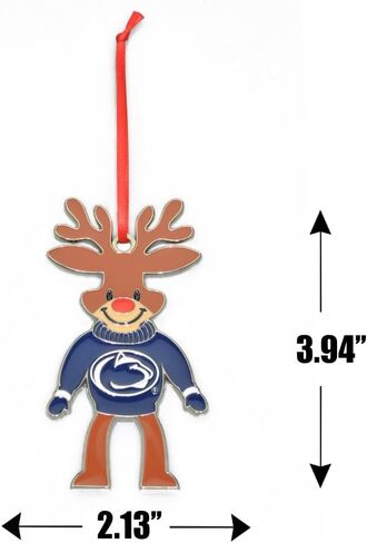 North Carolina Tar Heels (UNC) Reindeer Metal Christmas Ornament in Kuwait