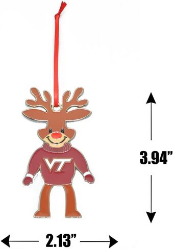 North Carolina Tar Heels (UNC) Reindeer Metal Christmas Ornament in Kuwait