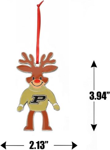 North Carolina Tar Heels (UNC) Reindeer Metal Christmas Ornament in Kuwait