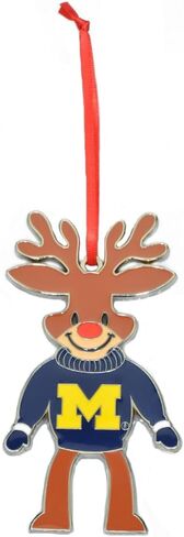 North Carolina Tar Heels (UNC) Reindeer Metal Christmas Ornament in Kuwait