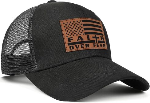 Jesus Hat Christian Gifts for Men American Flag Hats Faith Over Fear Hat Fathers Day Christmas Birthday Gifts for Friend in Kuwait