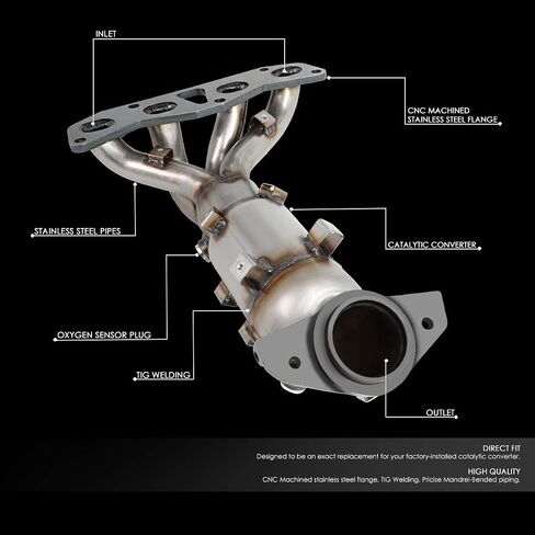 DNA MOTORING Factory Style Catalytic Converter Exhaust Compatible with 2002-2006 Altima Manual Transmission, OEM-CONV-037 in Saudi Arabia